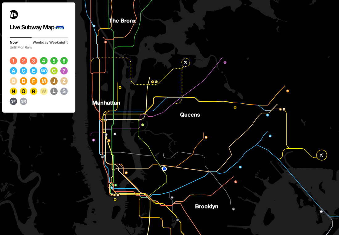 MTA 2020 Live Subway Map - The Savvy Ranger